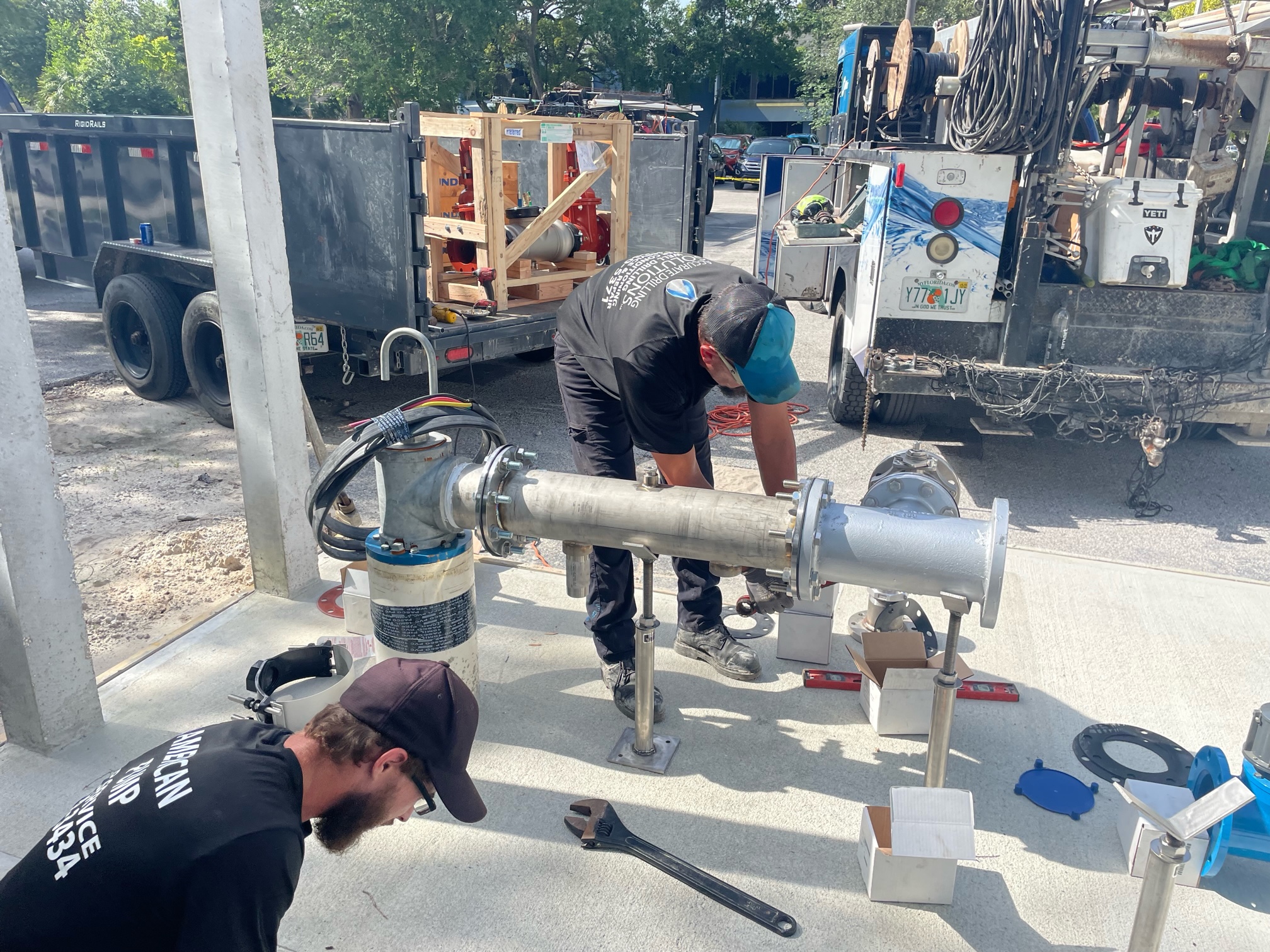 Residential well pump system requiring replacement at a Pinellas Park Florida home